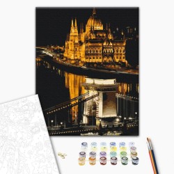 Malen nach Zahlen - Budapest at night