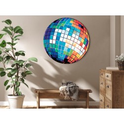Rundes Bild - Blue disco ball