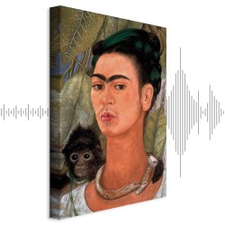 Leinwandbild - Frida Kahlo – Self-Portrait with Monkey