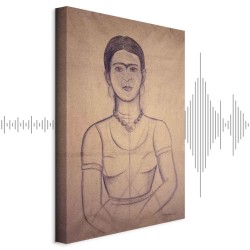 Leinwandbild - Frida Kahlo – Self-Portrait, 1929 (charcoal drawing)