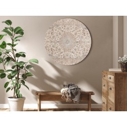 Rundes Bild - Sand carpet - worn Persian carpet with rich decorative motifs