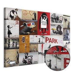 Leinwandbild - Banksy - collage