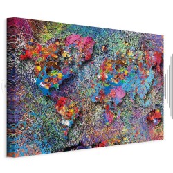 Leinwandbild - Map: Jackson Pollock inspiration