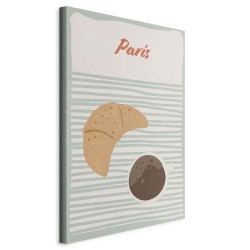 Leinwandbild - Parisian Breakfast (1 Part) Vertical