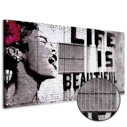 Leinwandbild - Banksy: Life is Beautiful