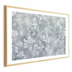 Poster - Worn Floral Patterns in Muted Turquoises