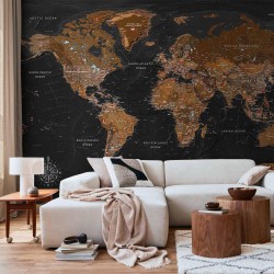 Fototapete - World: Stylish Map