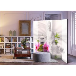 Paravent - Buddha and Orchids II