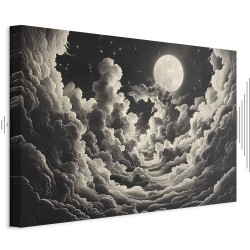 Leinwandbild - Moon and Stars Singing Among the Great Clouds