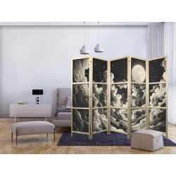 Japanischer Paravent - Moon and Stars Singing Among the Great Clouds