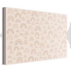 Leinwandbild - August Sky - Various Sizes of Rainbows in Calm Colors