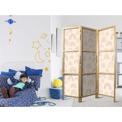 Japanischer Paravent - August Sky - Rainbows of Various Sizes in Muted Colors