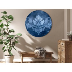 Rundes Bild - Ornament in Blue and Cool Colors: Dark Blue Decoration