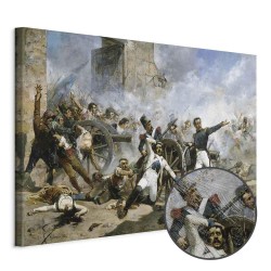 Leinwandbild - Joaquín Sorolla y Bastida – The death of Pedro Velarde y Santillán during the defence of the Monteleon Ar