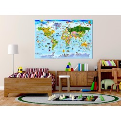 Korkbild - Childrens Map: Colourful Travels