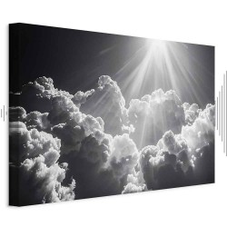 Leinwandbild - Hope in the Clouds: Inspiring Rays of the Sun – Awaken Emotions