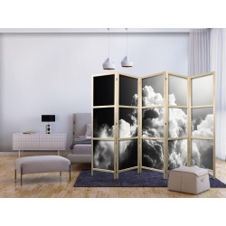 Japanischer Paravent - Clouds Like from Dreams: Let the Sun Illuminate Your Day – A Visual Feast