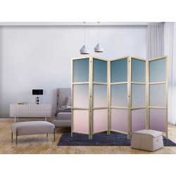 Japanischer Paravent - Nostalgic Gradient - Gradient Composition in Muted Colors