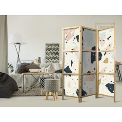 Japanischer Paravent - Terrazzo with Large - Scaled Stones in Muted Colors