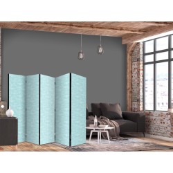 Paravent - Sketch - Outline of an Airplane in White on a Turquoise Background