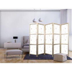 Japanischer Paravent - Watercolor - Colorful Balloons and Airships Against Colorful Clouds