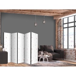 Paravent - Watercolor - Colorful Balloons and Airships Against Colorful Clouds