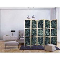 Japanischer Paravent - Oriental Pattern Carpet - Emerald Ornaments and Worn Patterns