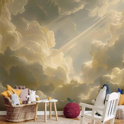 Fototapete - Enchanting Play of Colors Against a Backdrop of Clouds