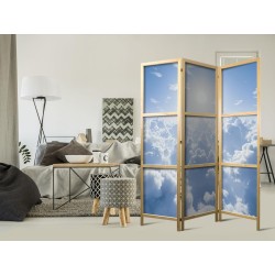 Japanischer Paravent - Heavenly Calm: Warm Rays of the Sun