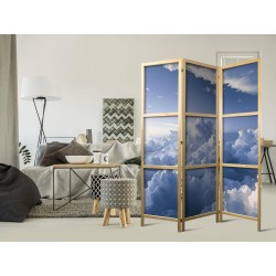Japanischer Paravent - Aerial Landscapes: Rays Illuminating Fluffy Cloud Formations