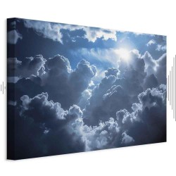 Leinwandbild - Animated Scenery: The Sun Battling with Clouds