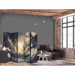 Paravent - Epic Light Play: The Sun Battling for Dominance Over the Clouds