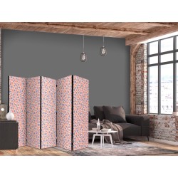 Paravent - Giraffe Pattern - Colorful Animal Pattern in Blue-Pink Spots