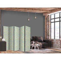 Paravent - Giraffe Pattern - Animal Pattern in Turquoise Spots on a Light Background