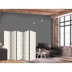 Paravent - Moonlit Nights - Delicate Moons and Clouds in Warm Tones