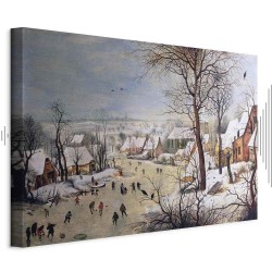 Leinwandbild - Pieter Bruegel the Elder – Winter Landscape with Birdtrap