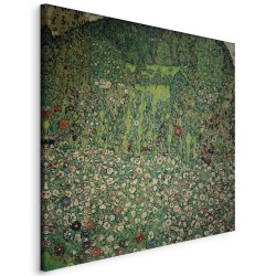 Leinwandbild - Gustav Klimt – Gartenlandschaft mit Bergkuppe