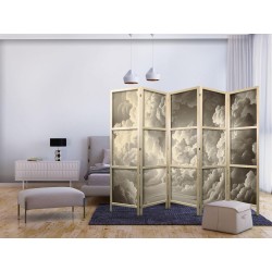 Japanischer Paravent - Whisper of Illuminated Clouds: Soft Play of Light in the Theater of the Heavens