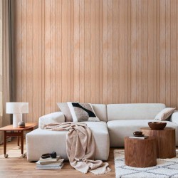 Tapete - Light Wood - Vertical panels in a warm beige shade