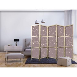 Japanischer Paravent - Night Sky - Artistic Constellations and Stars in Pastel Shades