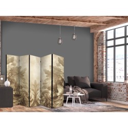 Paravent - Carved Baroque Ornaments - Rich Composition in Sepia Colors