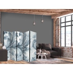 Paravent - Stone Baroque Ornaments in Light Shades of Gray and Blue