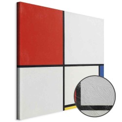 Leinwandbild - Piet Mondrian – Composition No III, with red, blue, yellow and black