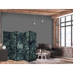 Paravent - Oriental Carpet Pattern - Emerald Ornaments and Rubbed Patterns