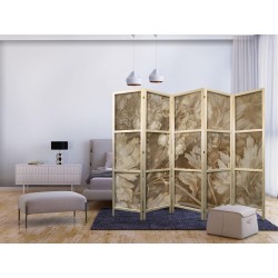 Japanischer Paravent - Carved Baroque Ornaments - Rich Composition in Sepia Colors