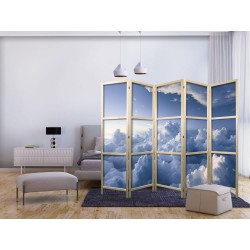 Japanischer Paravent - Aerial Landscapes: Rays Illuminating Fluffy Cloud Formations