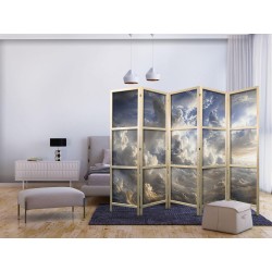 Japanischer Paravent - Golden Reflections on Clouds Foretelling Dusk