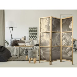 Japanischer Paravent - Whisper of Illuminated Clouds: Soft Play of Light in the Theater of the Heavens