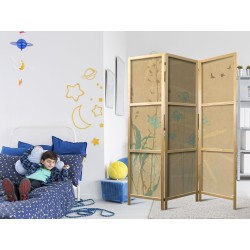 Japanischer Paravent - Tiny Bird - Colorful grasses in golden shades of sunset