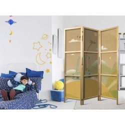 Japanischer Paravent - Dreamy Traveler - Giraffe driving a car on a beautiful sunny day